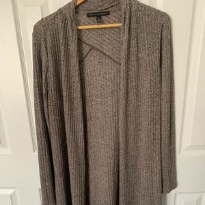 Maxi Metallic Taupe Cardigan